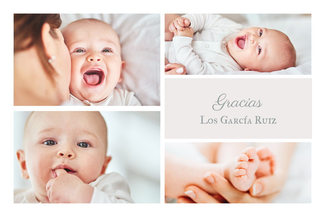 Tarjetas de agradecimiento — Caras de bebé