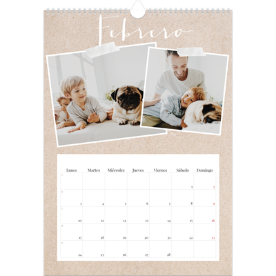 Calendarios A3 — Calendario scrapbook [Febrero]