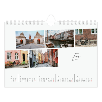Calendario personalizado A5 horizontal — Descanso de la ciudad