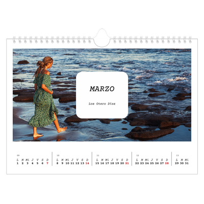 Calendario A4 horizontal — La historia completa [Marzo]