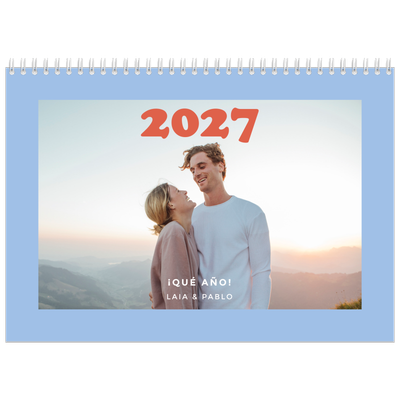 Calendario personalizado doble A4 — Marcos retro [portada]