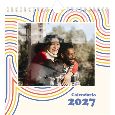 Calendarios Cuadrados — Líneas retro [portada]