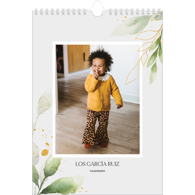 Calendario personalizado A4 — Salpicado floral [portada]
