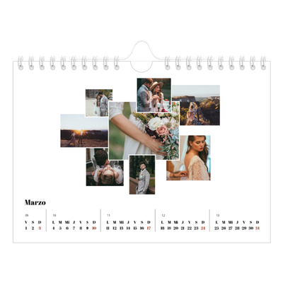 Calendario personalizado A5 — Formas de collage [Marzo]