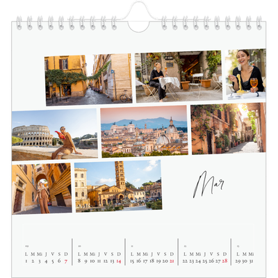 Calendarios Cuadrados — Descanso de la ciudad [Marzo]