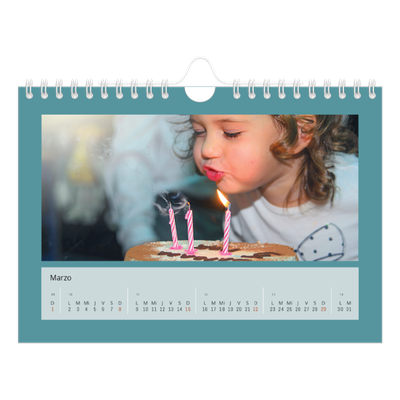 Calendario personalizado A5 — Colorea mi mundo [Marzo]
