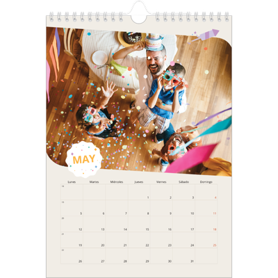 Calendario personalizado A4 — Cumpleaños icónico [portada]