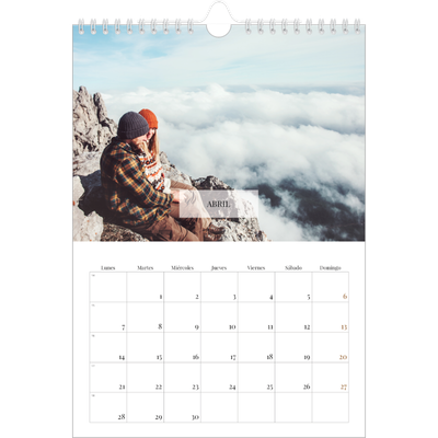 Calendario personalizado A4 — Calendario clásico [Abril]