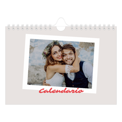 Calendario personalizado A5 — Firmado en carmín [portada]