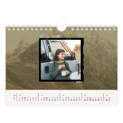 Calendario personalizado A5 — Pasión por la aventura [Marzo]