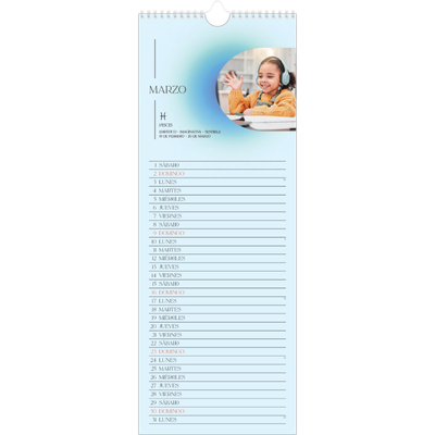 Calendario de cocina  — Degradado astrológico [Marzo]
