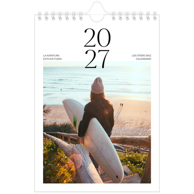 Calendario personalizado A5 — Atardeceres surferos [portada]