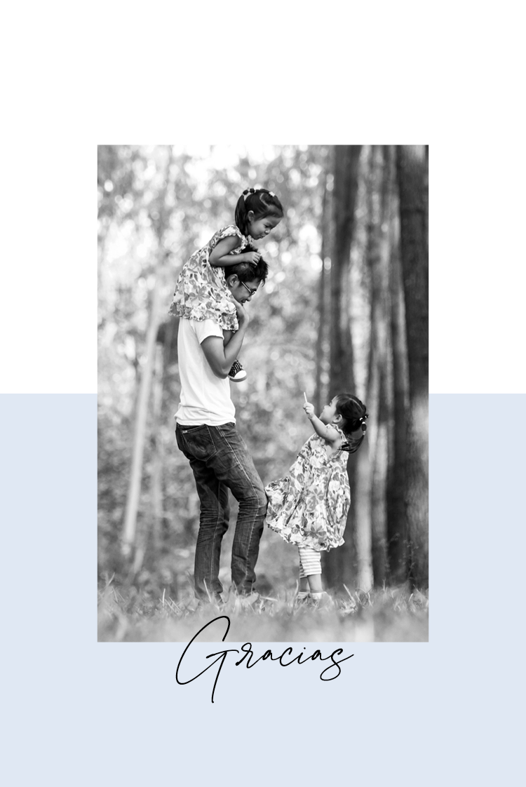 Tarjetas de agradecimiento — Gracias en azul