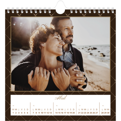 Calendarios Cuadrados — Vintage monocromo [Abril]