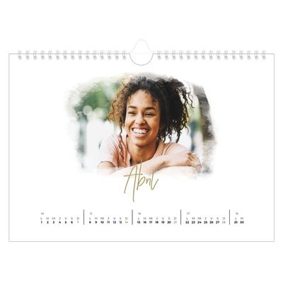Calendario A4 horizontal — Efectos fotográficos [Abril]
