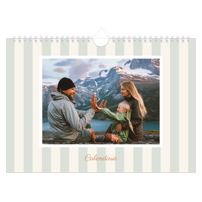 Calendario A4 horizontal — Letras y rayas [portada]