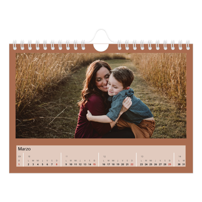 Calendario personalizado A5 — Colores de la tierra [Marzo]