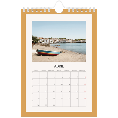 Calendario personalizado A5 — Colores clásicos [Abril]