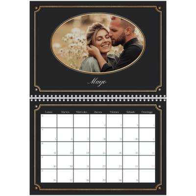 Calendario personalizado doble A4 — Clásico vintage [portada]