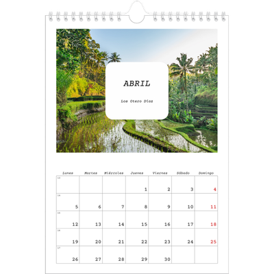 Calendario personalizado A4 — La historia completa [Abril]