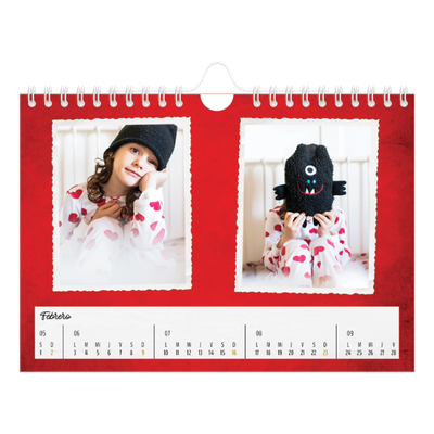 Calendario personalizado A5 — Colección de fotos [Febrero]
