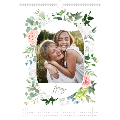 Calendarios A3 — Flores tradicionales [Marzo]