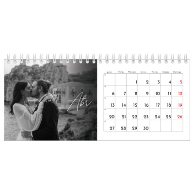 Calendarios de mesa — Escritura elegante [Abril]