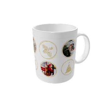 Tazas personalizadas — Círculos festivos claros