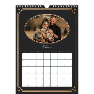 Calendario personalizado A4 — Clásico vintage [Febrero]