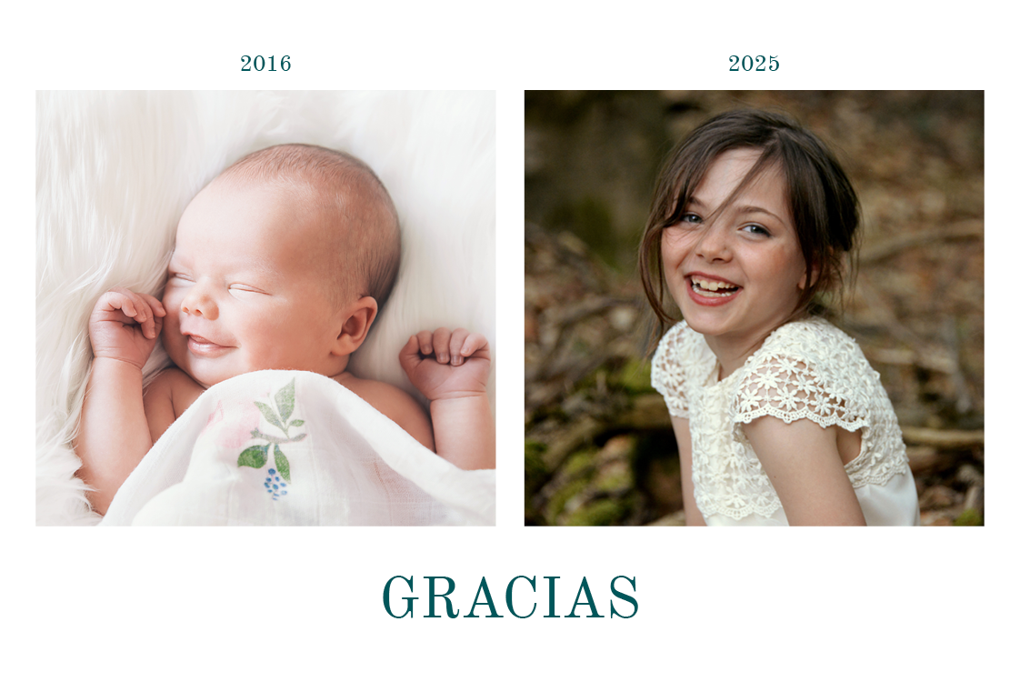 Tarjetas de agradecimiento — Antes y ahora