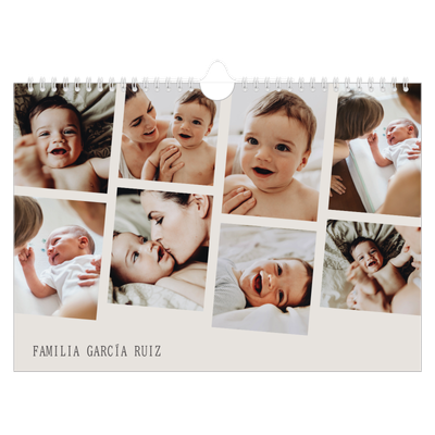 Calendario A4 horizontal — Recuerdos en movimiento [portada]