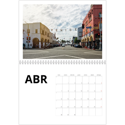 Calendario personalizado doble A4 — White space [Abril]