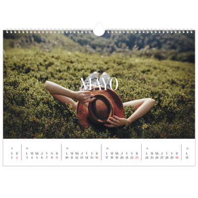 Calendario A3 horizontal — Escapada infinita [Mayo]