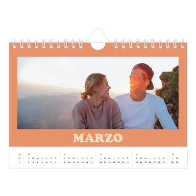 Calendario personalizado A5 — Marcos retro [Marzo]