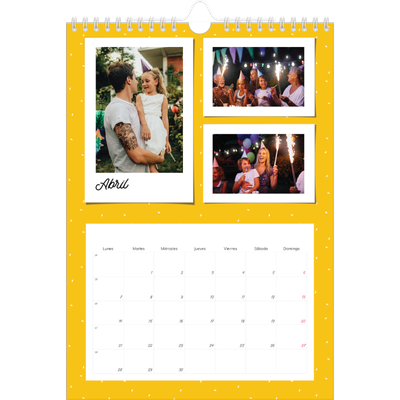 Calendario personalizado A4 — Instantáneas pop de colores [Abril]