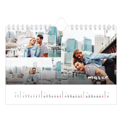 Calendario personalizado A5 — Guión sencillo [Marzo]