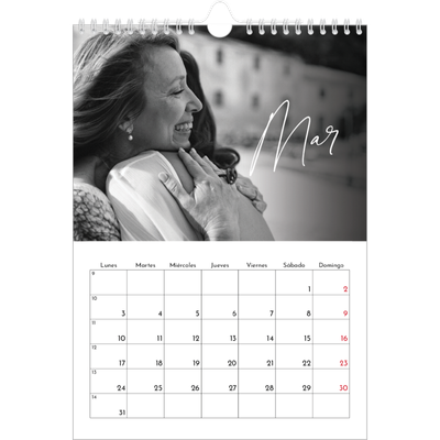 Calendario personalizado A4 — Escritura elegante [Marzo]
