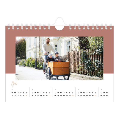 Calendario personalizado A5 — Marcos de la tierra [Abril]