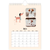 Calendario personalizado A5 — Perros y garabatos [Marzo]