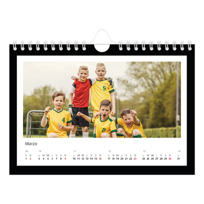 Calendario personalizado A5 — Marco negro [Marzo]