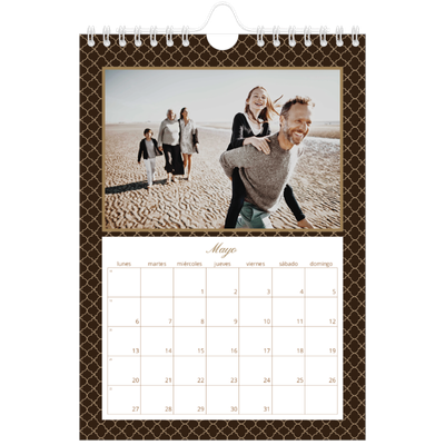 Calendario personalizado A5 — Vintage monocromo [portada]