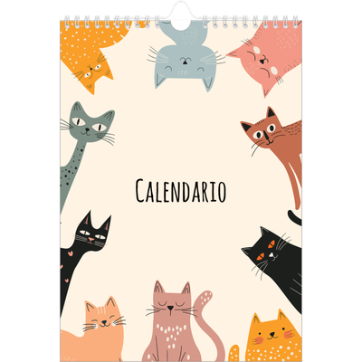 Calendario personalizado A4 — Gatos y garabatos [portada]