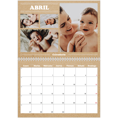 Calendario personalizado doble A4 — Editorial de este año [Abril]