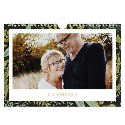 Calendario A4 horizontal — Tapiz floral [portada]