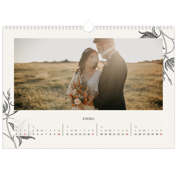 Calendario personalizado A3 horizontal  — Tinta y hiedra