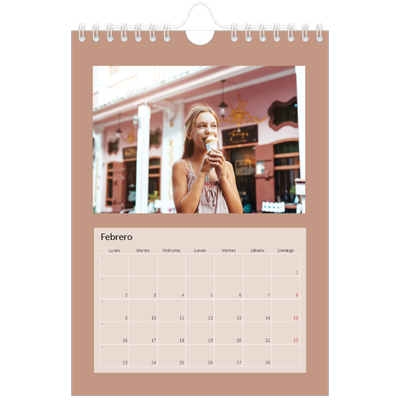 Calendario personalizado A5 — Colores de la tierra [Febrero]