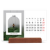 Calendario de mesa con base de madera - apaisado  — El arco abierto [Enero]