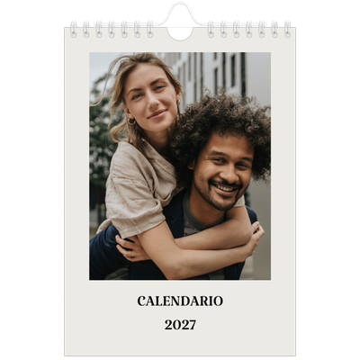 Calendario personalizado A5 — Marfil simple [portada]