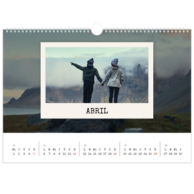 Calendario A3 horizontal — La edición de retratos [Abril]