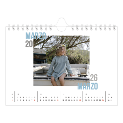 Calendario personalizado A5 — Tipo de pareja [Marzo]
